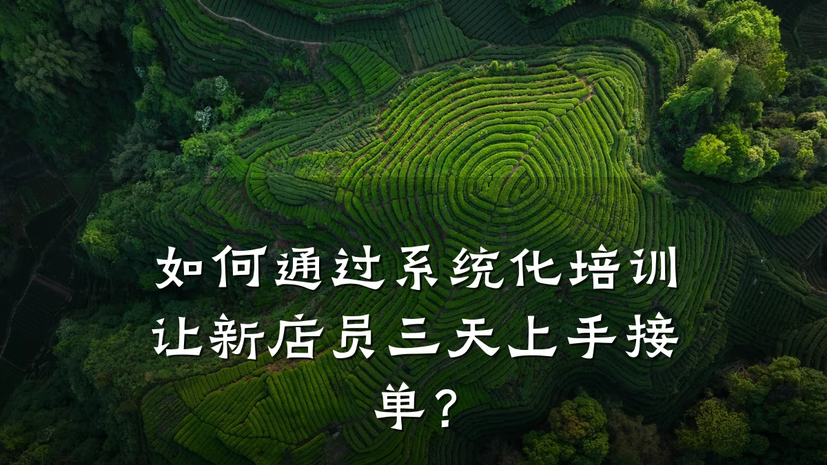 如何通过系统化培训让新店员三天上手接单?