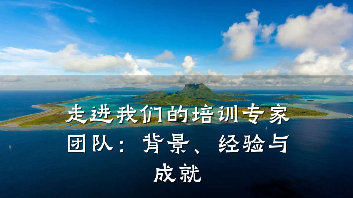 走进我们的培训专家团队:背景、经验与成就