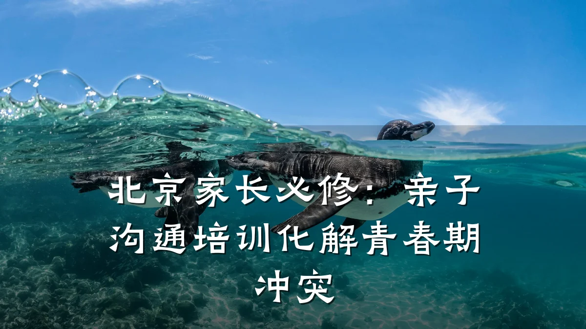 北京家长必修:亲子沟通培训化解青春期冲突