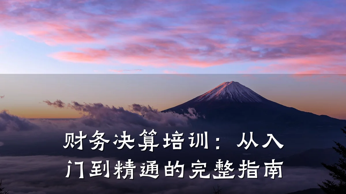 财务决算培训：从入门到精通的完整指南