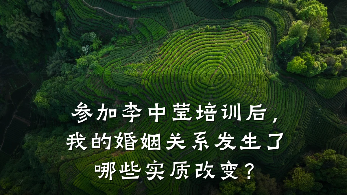 参加李中莹培训后,我的婚姻关系发生了哪些实质改变?