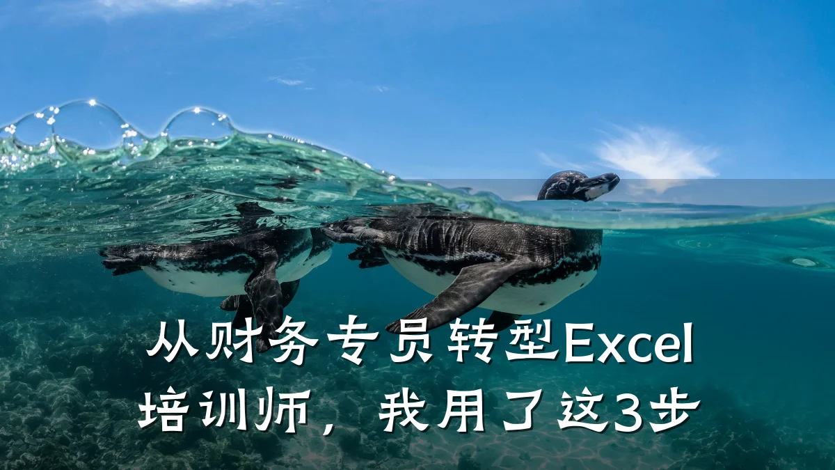 从财务专员转型Excel培训师,我用了这3步