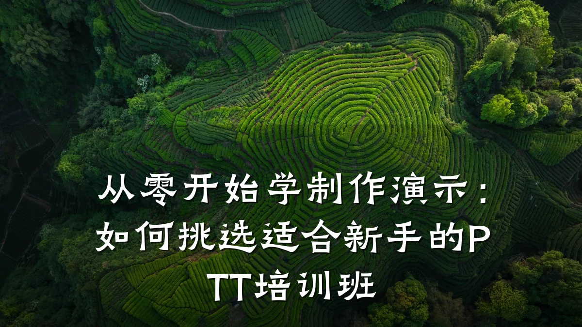 从零开始学制作演示:如何挑选适合新手的PTT培训班