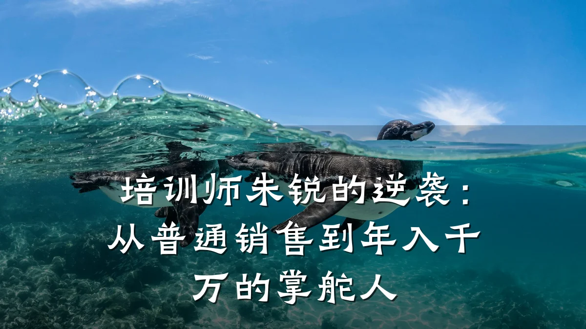 培训师朱锐的逆袭:从普通销售到年入千万的掌舵人