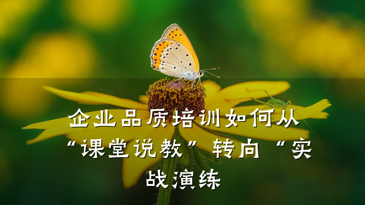 企业品质培训如何从“课堂说教”转向“实战演练