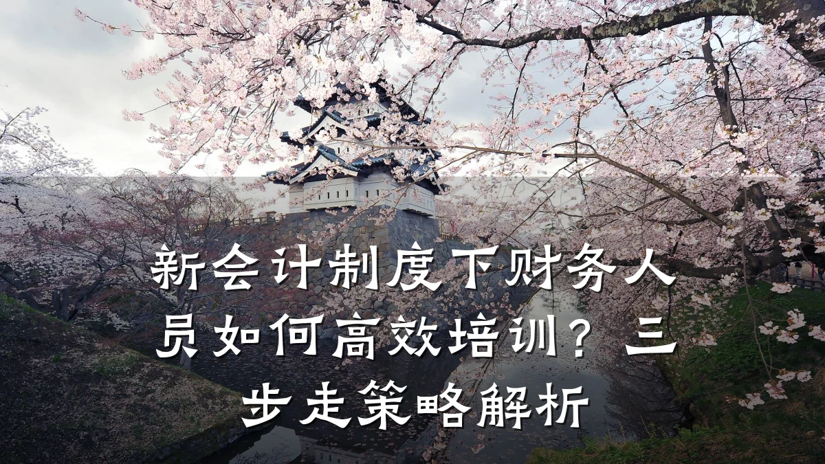 新会计制度下财务人员如何高效培训?三步走策略解析